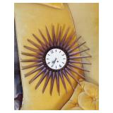 MID CENTURY STARBURST WALL CLOCK