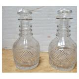PAIR  CRYSTAL DECANTERS
