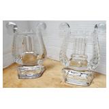 CRYSTAL GLASS BOOKENDS