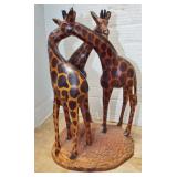 3 WOODEN GIRAFFES