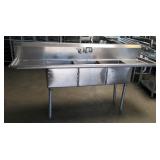 3-Bay Stainless Steel Sink