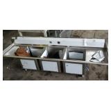 NEW 3-Bay Stainless Steel Sink
