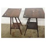 2 TURNED LEG LAMP TABLES