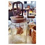 GLASS BUTTER CHURN