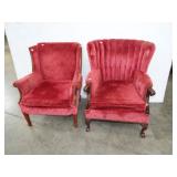 2 UPHOLSTERED WING CHAIRS