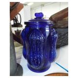 COLBALT BLUE PEANUT JAR