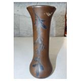 SILVER ON BRONZE VASE