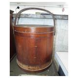WOOD FIRKIN WITH LID