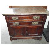 MARBLE TOP WASHSTAND ORIGINAL PULLS