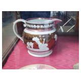 ENGLISH COPPER LUSTER PITCHER