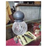 EARLY PEWTER TOP INK WELL