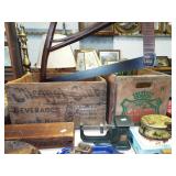 2 RETRO WOOD SODA BOXES