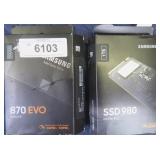 2x Samsung 500gb 870 Evo & 1tb SSD 980