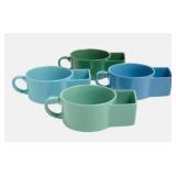 2x Soup Mug With Cracker Holder 4pc Set 2x Soup Mug With Cracker Holder 4pc Set