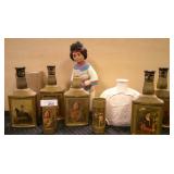 Whiskey Decor Bottles & Doll