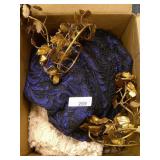 Gold Colored Rosses & Fabric