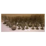 29 Piece Brown Decor Glass Cups