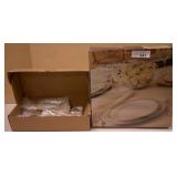 silver charger plates & silverware