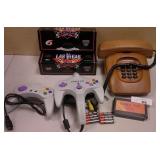 Vintage Wood Phone, Power Joy Controllers & More
