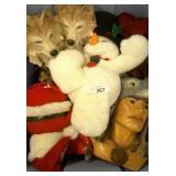 Stuffed Snowman, Wolf Statue & More