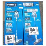 2x Hart Cordless Stick Vacuum Pet Grade 2x Hart Cordless Stick Vacuum Pet Grade