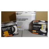 2x Ce Recessed Lights & Led Flush Mount 2x Ce Recessed Lights & Led Flush Mount