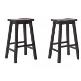 2x Solid Wood Bar Stool 24in 2x Solid Wood Bar Stool 24in