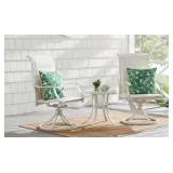 Hb Riverbrook Padded Sling Glass Top Bistro Set Hb Riverbrook Padded Sling Glass Top Bistro Set