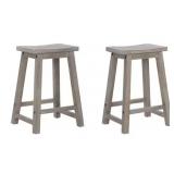 2x Solid Wood Bar Stool 24in 2x Solid Wood Bar Stool 24in