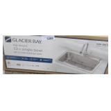 Glacier Bay Top Mount 33in Single Bowl Sink Glacier Bay Top Mount 33in Single Bowl Sink