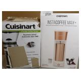 Cuisinart Coffee Grinder & Chefman Instacoffee Max Cuisinart Coffee Grinder & Chefman Instacoffee Max