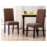 2x Linen Fabric Upholstered Dining Chair 2x Linen Fabric Upholstered Dining Chair