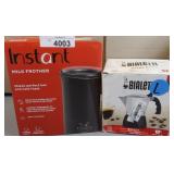 Instant Milk Frother & Bialetti Brikka