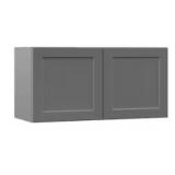 Hb Gray Shaker Wall Bridge Kitchen Cabinet