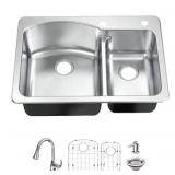Glacier Bay Top Mount 33in Kitchen Sink