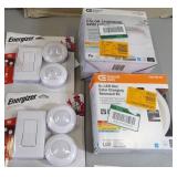 2x Energizer Puck Lights & 2x Ce Lights