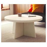 Queer Eye Liam Round Coffee Table, Plaster