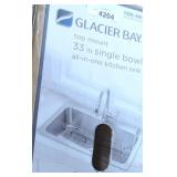 Glacier Bay Top Mount 33in Single Bowl Sink