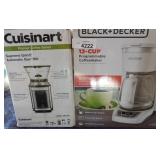 Cuisinart Coffee Grinder & Black+decker Coffee Pot