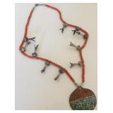 Native Silver Squash Blossom Necklace