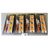 4x Klein Electricians Leveling Tool & Knife Set 4x Klein Electricians Leveling Tool & Knife Set
