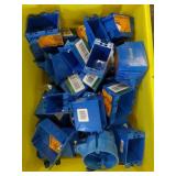 40x Assorted Blue Electrical Box Outlets