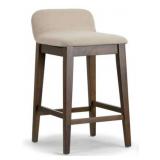 Glamour Home Walnut  Counter Stool