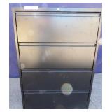 4 Drawer Black Filing Cabinet 36x52x18.5