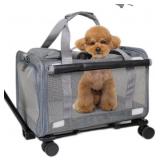 2x Prokei Gray Pet Carrier With Wheels 2x Prokei Gray Pet Carrier With Wheels