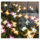8x Garden Solar Panel Butterflies Lights 8x Garden Solar Panel Butterflies Lights