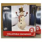 2x Collapsible snowman yard decor