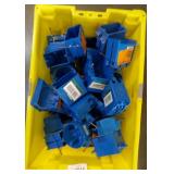 40x Assorted Blue Electrical Box Outlets