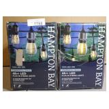 2x Hampton Bay 48ft Led String Lights 2x Hampton Bay 48ft Led String Lights