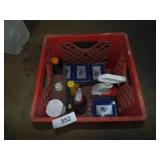 Assorted Fluids (Partials), Milk Crate, Fasteners